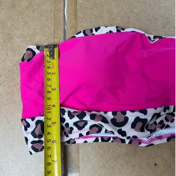NWT Show Your Beauty Hot Pink Cheetah Print Bikini Size Large - Picture 8 of 9